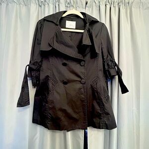 Bizz peplum blazer size Small w ties 100% cotton